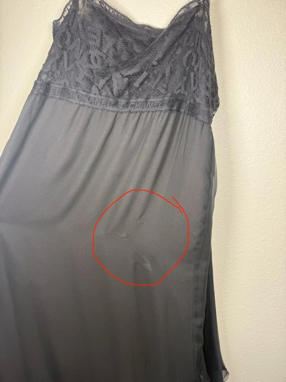 CHANEL FW/1998 RUNWAY VINTAGE CC LOGO SHEER LACE SILK EVENING GOWN - Picture 15 of 15